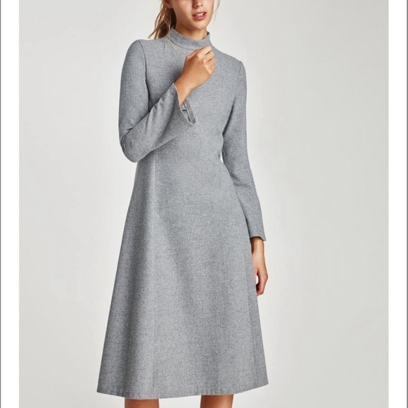 ZARA WOOL BLEND DRESS - Picture 3 of 11